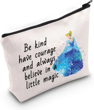 TOBGBE Fairy Tales Makeup Bag Fairy Princess Quotes Gift Fairy Princess Cosmetic Bag for Womenlittle magic
