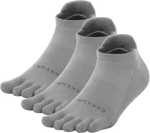 Toe Socks for Men Women Coolmax Cushioned Five Finger Socks 3 Pairs Athletic Breathable Running Socks