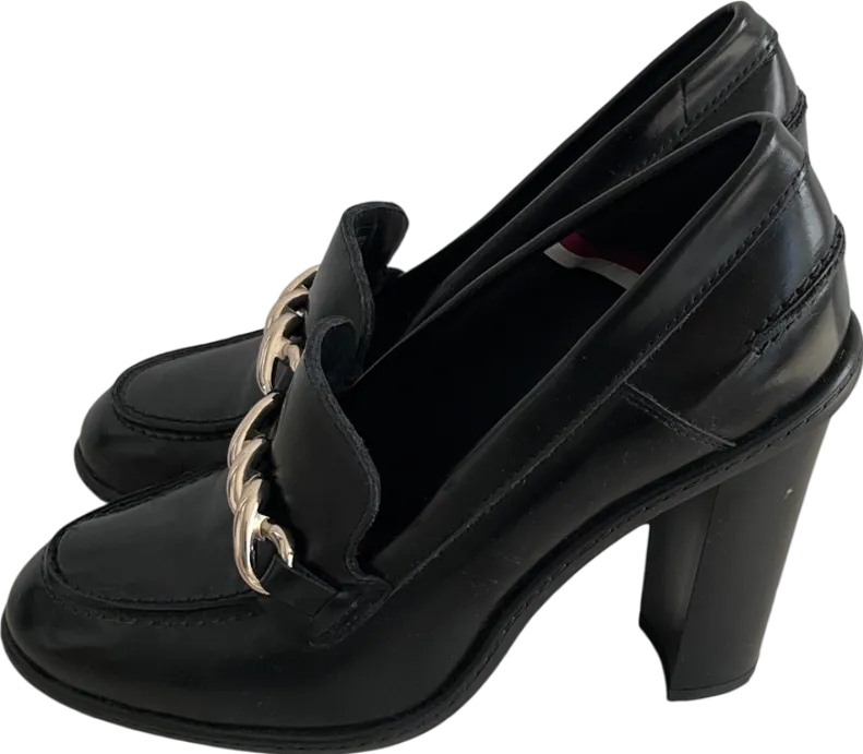 Tommy Hilfiger Black Twist High Heel Loafer UK 7 EU 40 
