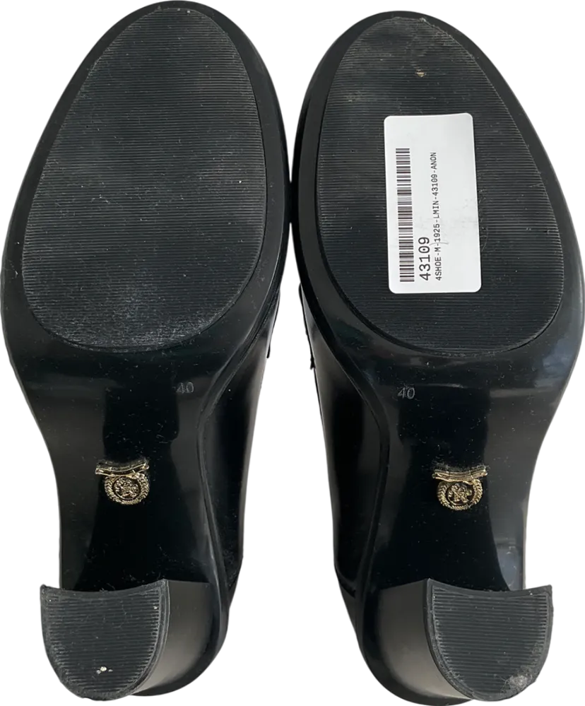 Tommy Hilfiger Black Twist High Heel Loafer UK 7 EU 40 