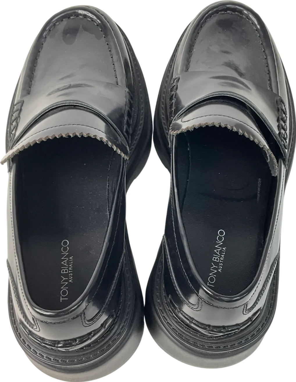 tony bianco Black Zomp Loafer UK 7 EU 40 