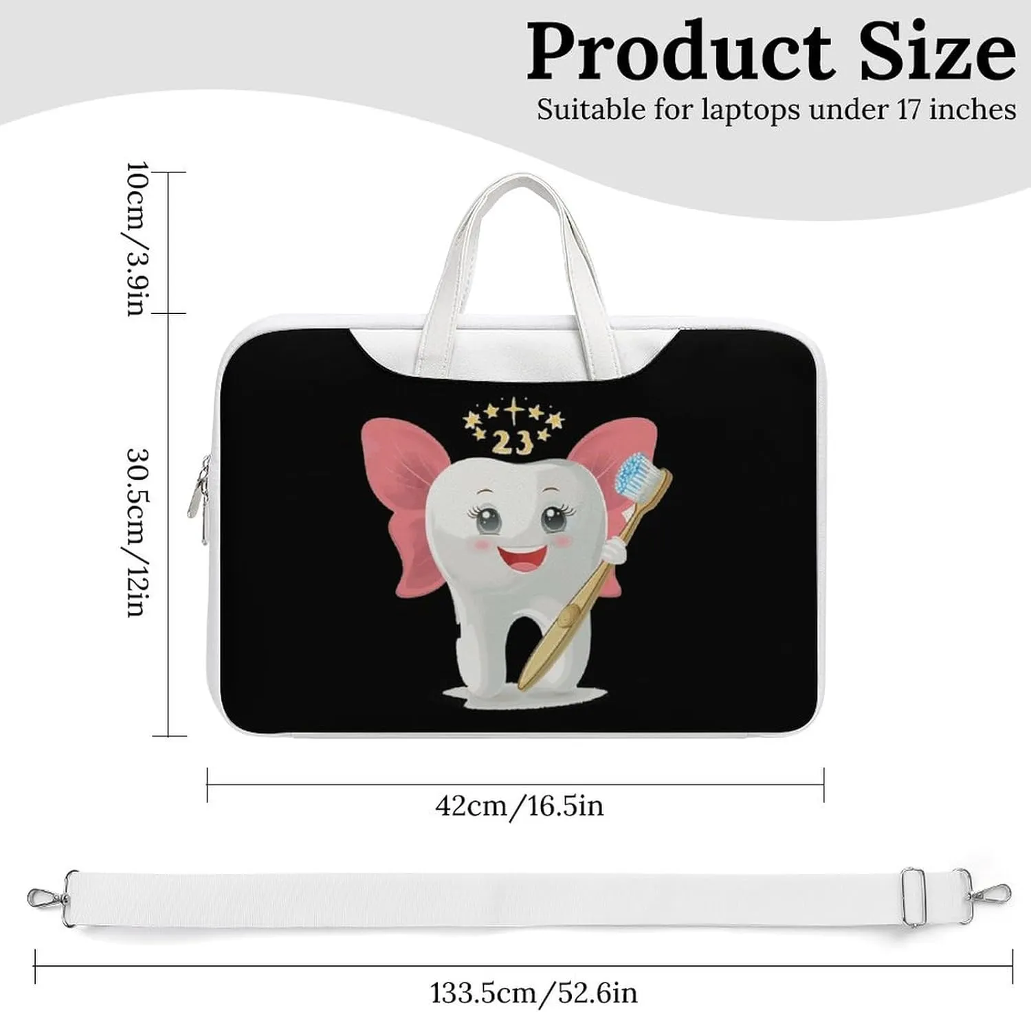 Tooth Fairy Laptop Tote Bag Waterproof Computer Carrying Case Business Office Briefcase
