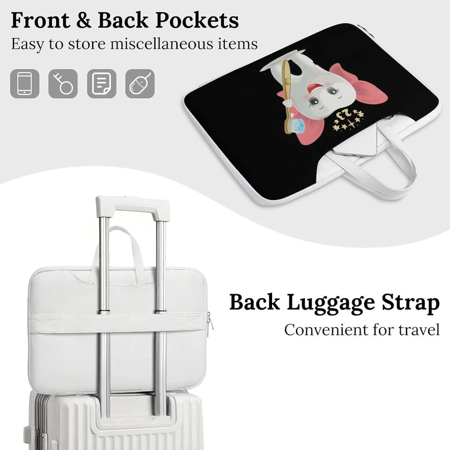 Tooth Fairy Laptop Tote Bag Waterproof Computer Carrying Case Business Office Briefcase
