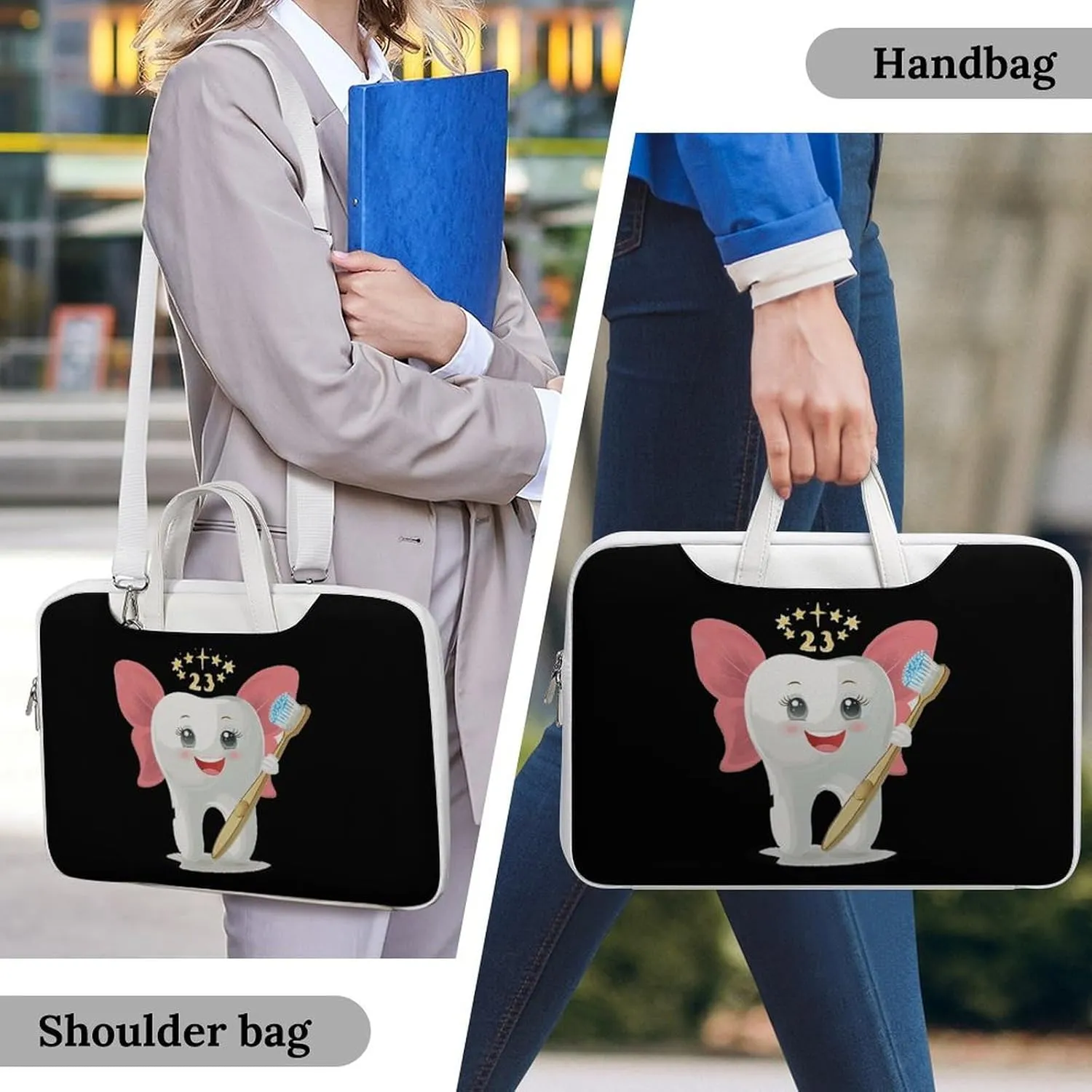 Tooth Fairy Laptop Tote Bag Waterproof Computer Carrying Case Business Office Briefcase