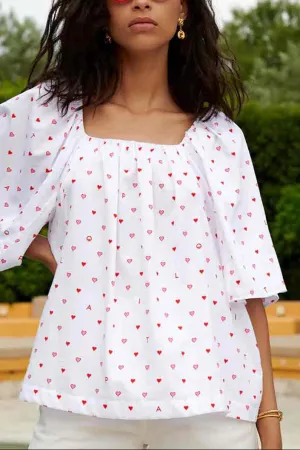 TOP "HEARTBREAKER MEXICO" - WHITE/RED