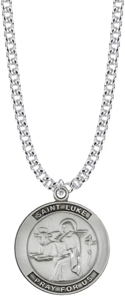 True Faith Jewelry Sterling Silver St Pendant Medal Necklace, Religious Jewelry