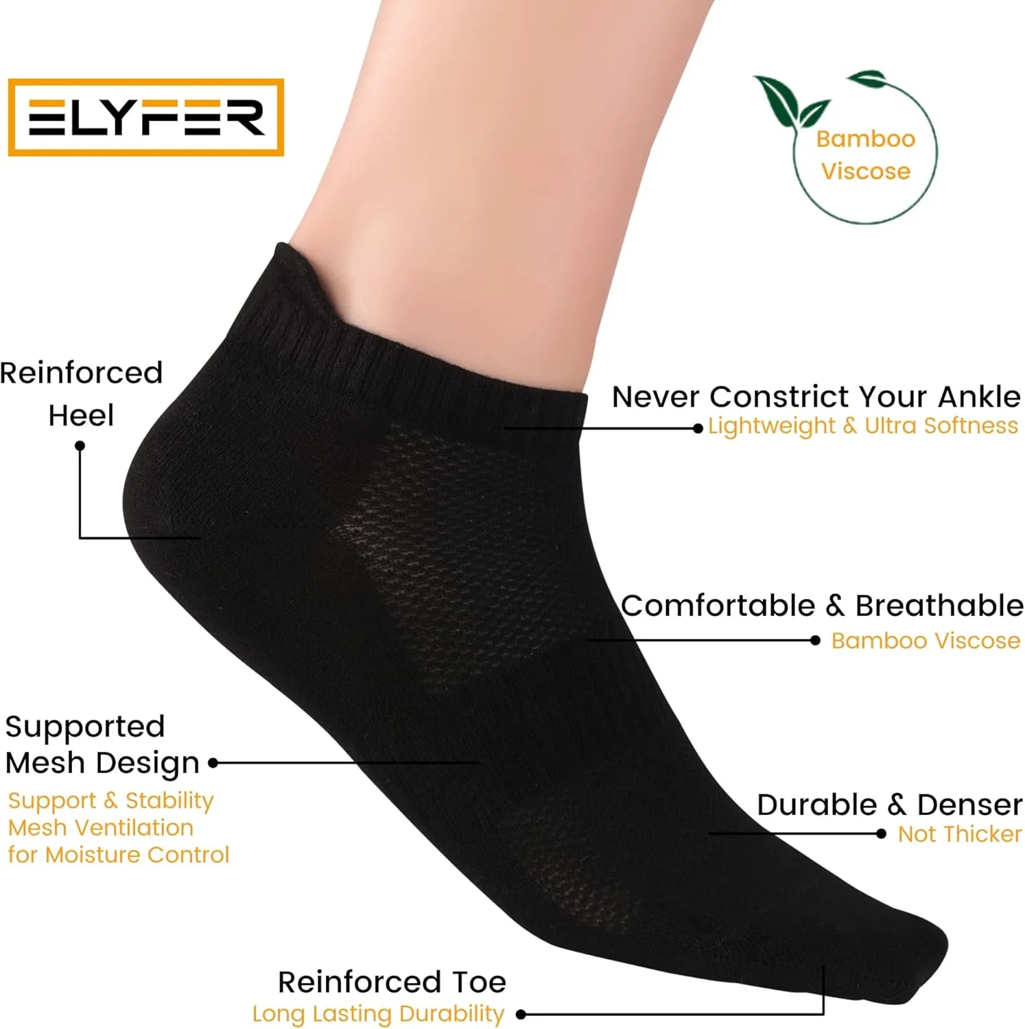Unisex Thin Rayon Ankle Socks, Breathable Low Cut Athletic Running Sports Socks for Women and Men 4-8-12 Pairs