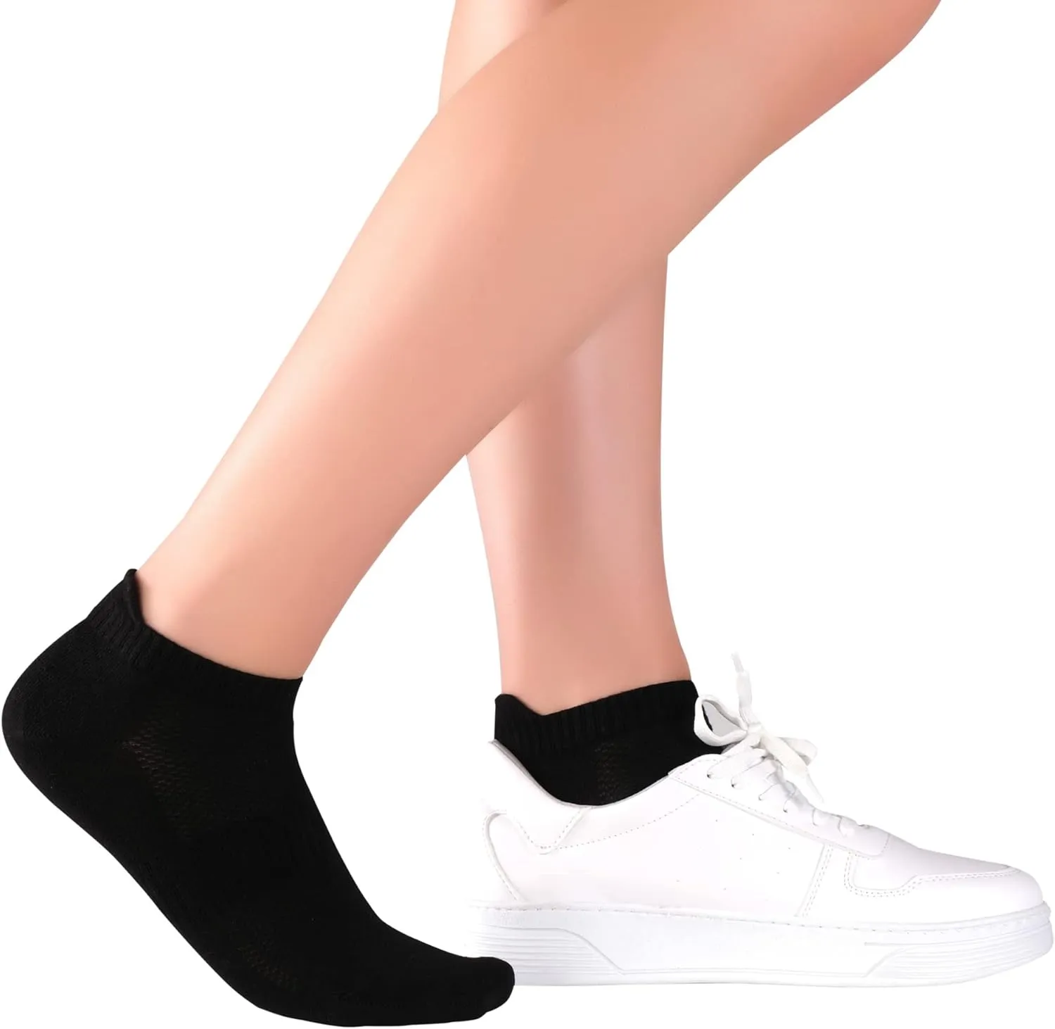 Unisex Thin Rayon Ankle Socks, Breathable Low Cut Athletic Running Sports Socks for Women and Men 4-8-12 Pairs