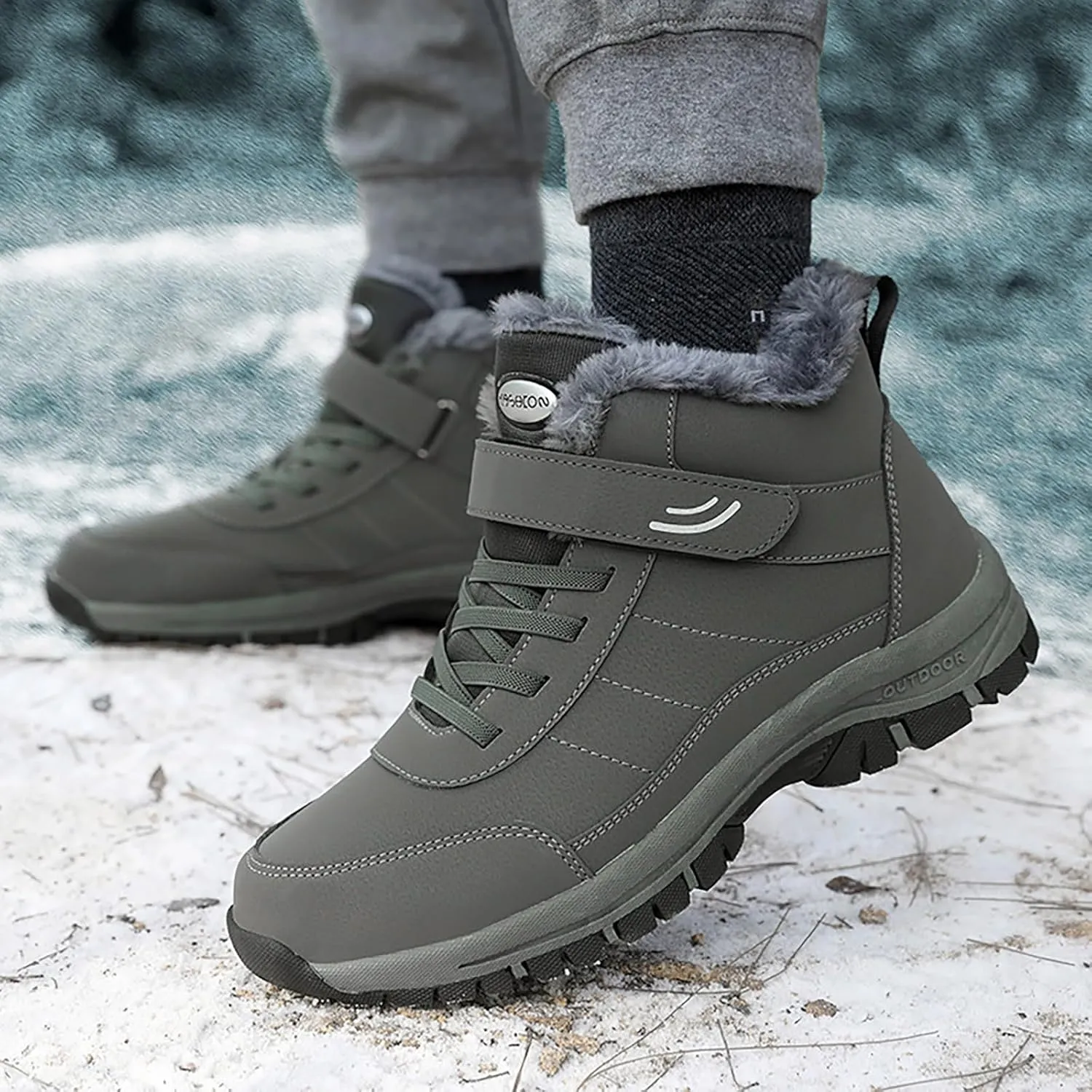 Versatile & Casual Sneaker Winter Classic Versatile High Top Plush Thickened Soft Elastic Cotton Shoes Sports Snowfield