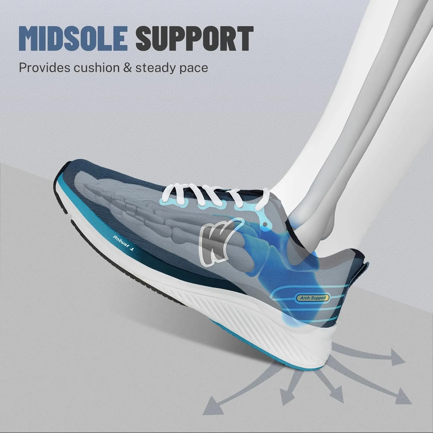 Walking Shoes for Men for Plantar Fasciitis, Arch Support Shoes Men with Wide Toe Box, Non-Slip Men Orthopedic Sneakers for Heel Pain Relief
