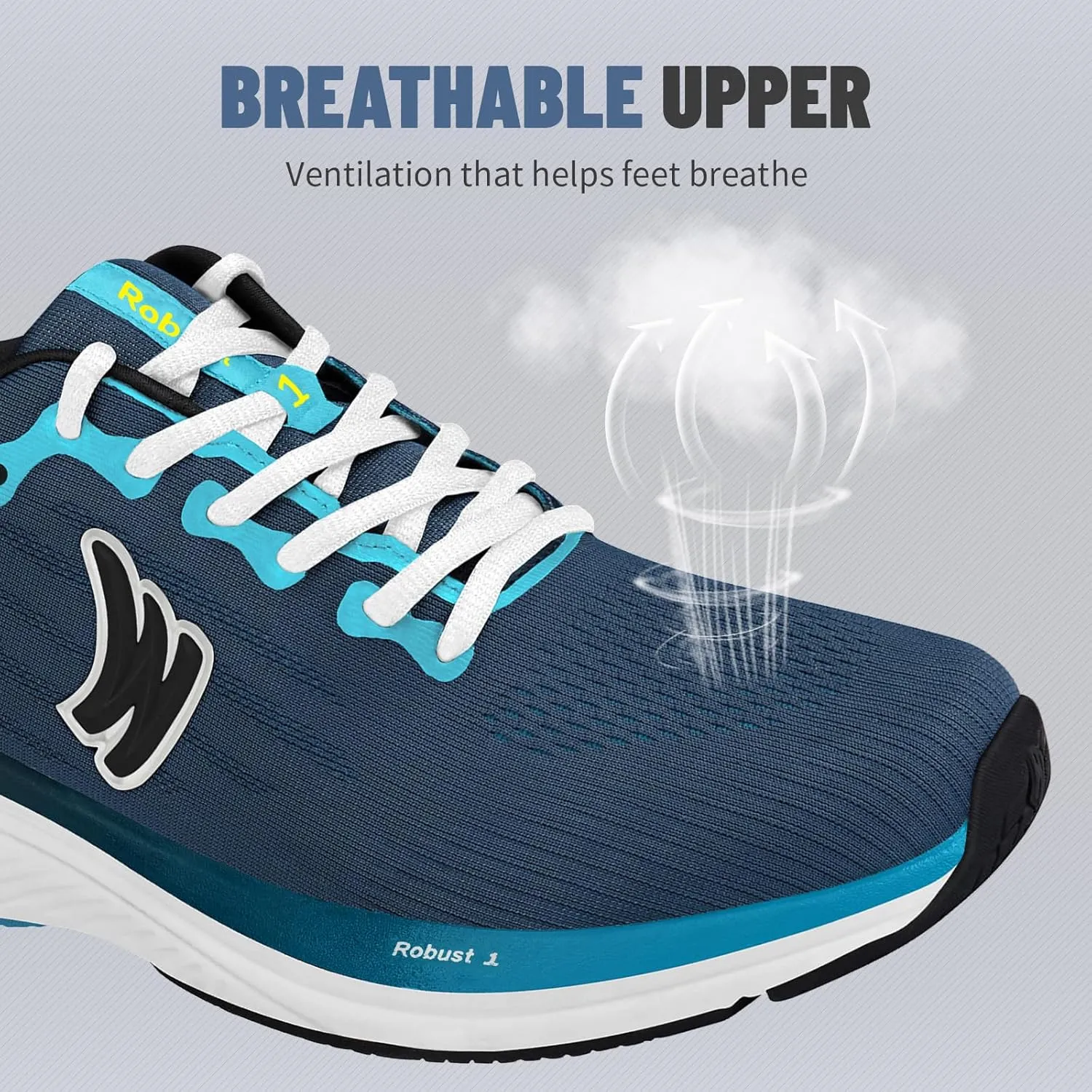 Walking Shoes for Men for Plantar Fasciitis, Arch Support Shoes Men with Wide Toe Box, Non-Slip Men Orthopedic Sneakers for Heel Pain Relief