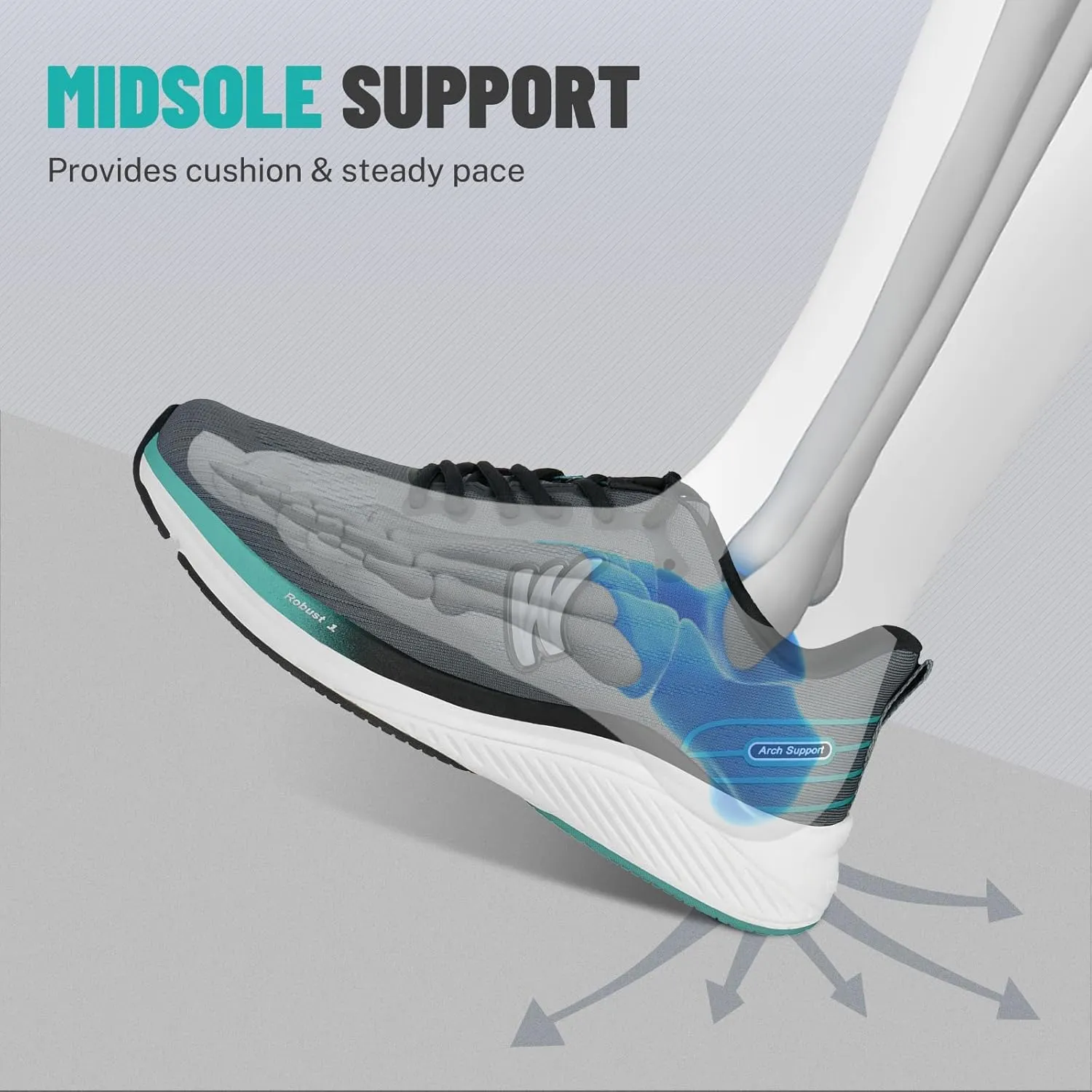 Walking Shoes for Men for Plantar Fasciitis, Arch Support Shoes Men with Wide Toe Box, Non-Slip Men Orthopedic Sneakers for Heel Pain Relief