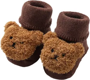 Warm Winter Baby Shoes Cartoon Bear Shape Cute Baby Shoes Baby Soft Sole Shoes Baby Sock Shoes