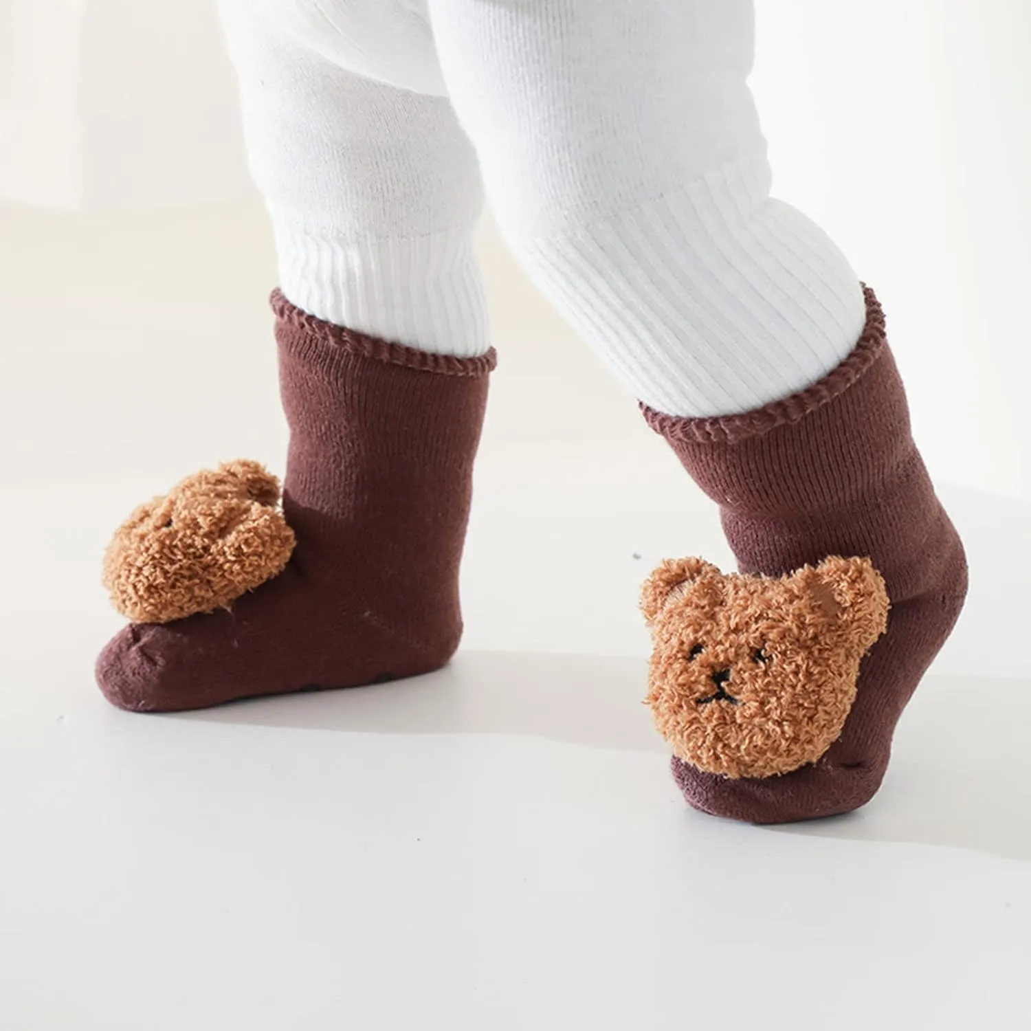 Warm Winter Baby Shoes Cartoon Bear Shape Cute Baby Shoes Baby Soft Sole Shoes Baby Sock Shoes