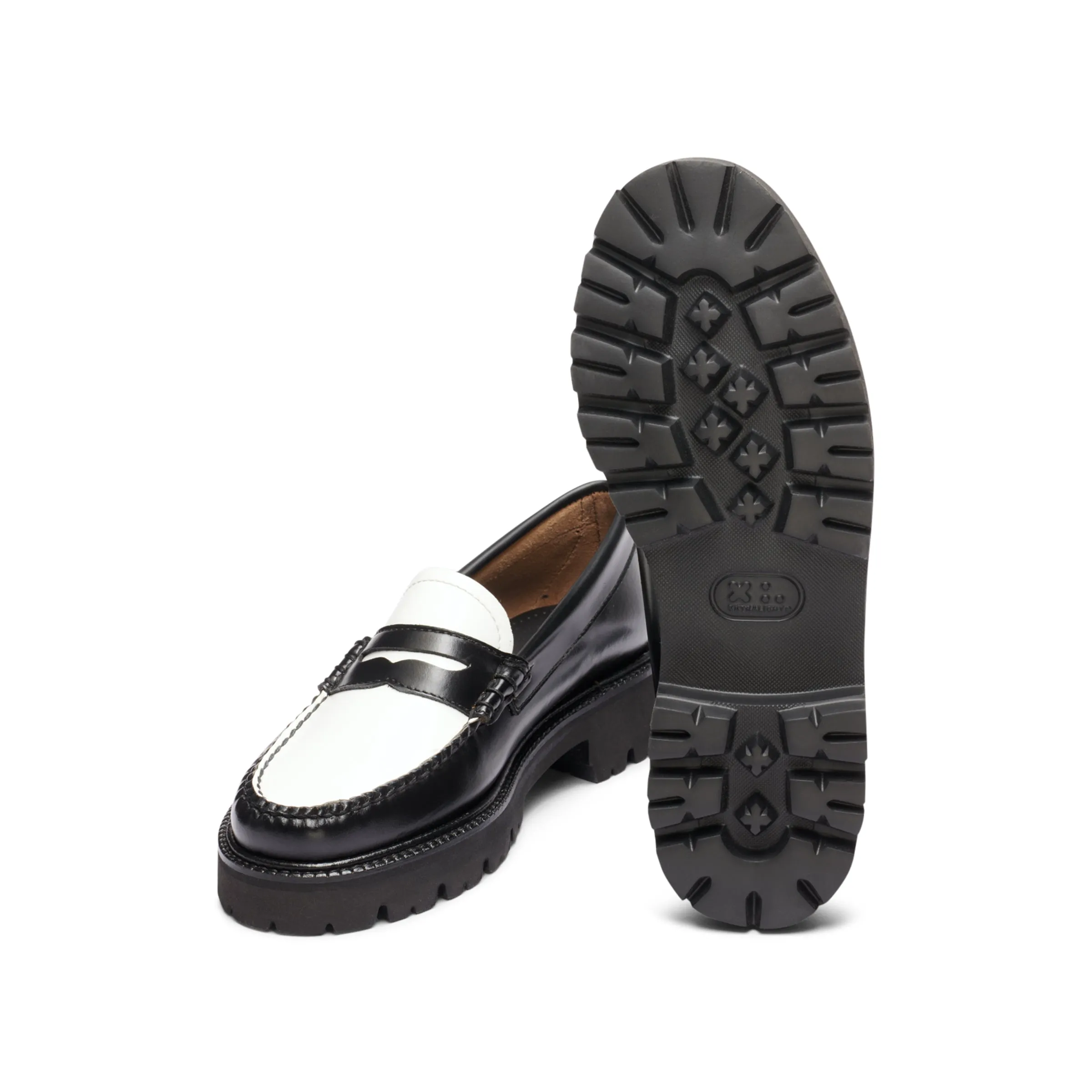 Whitney Super Lug Weejuns Loafer (Black   White)