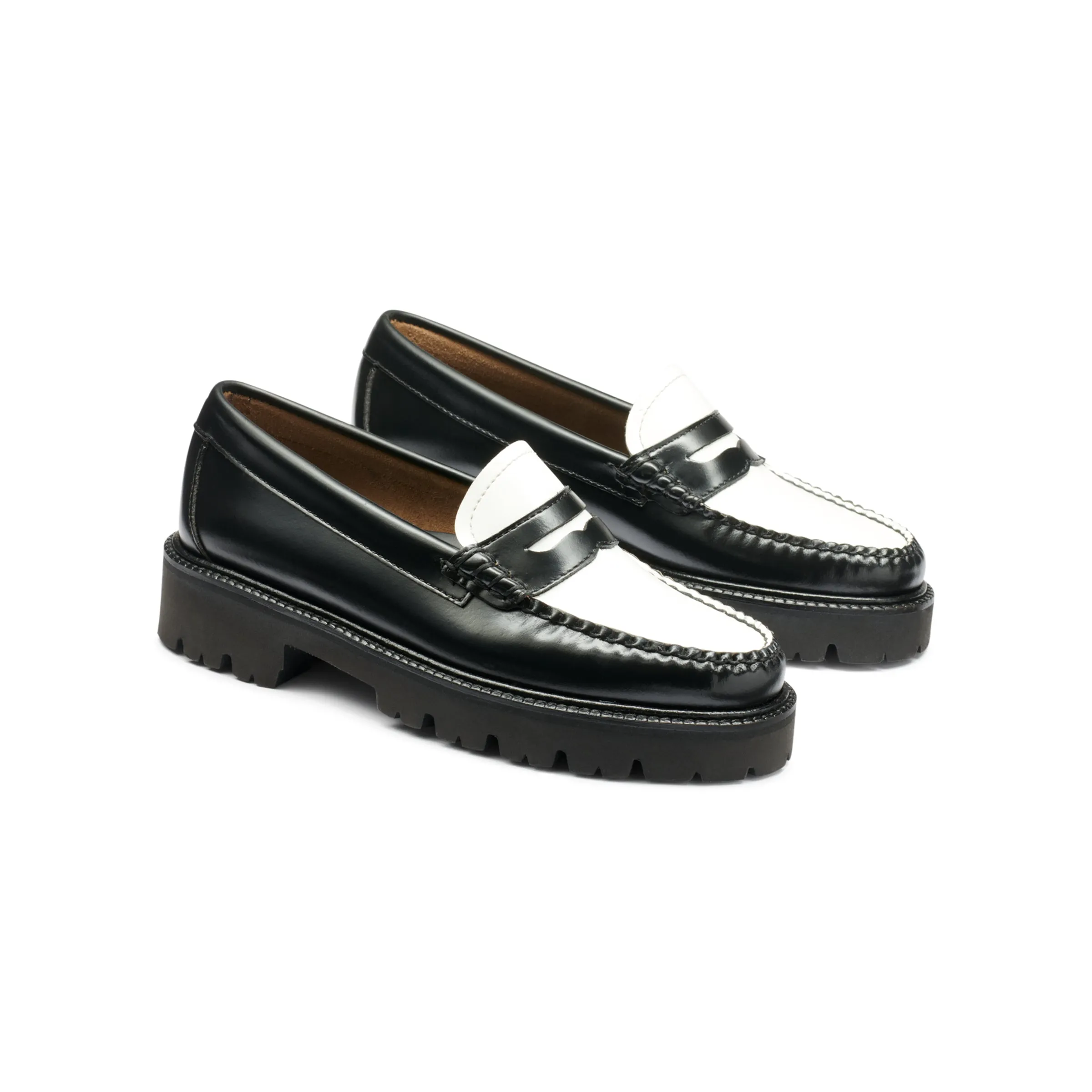 Whitney Super Lug Weejuns Loafer (Black   White)