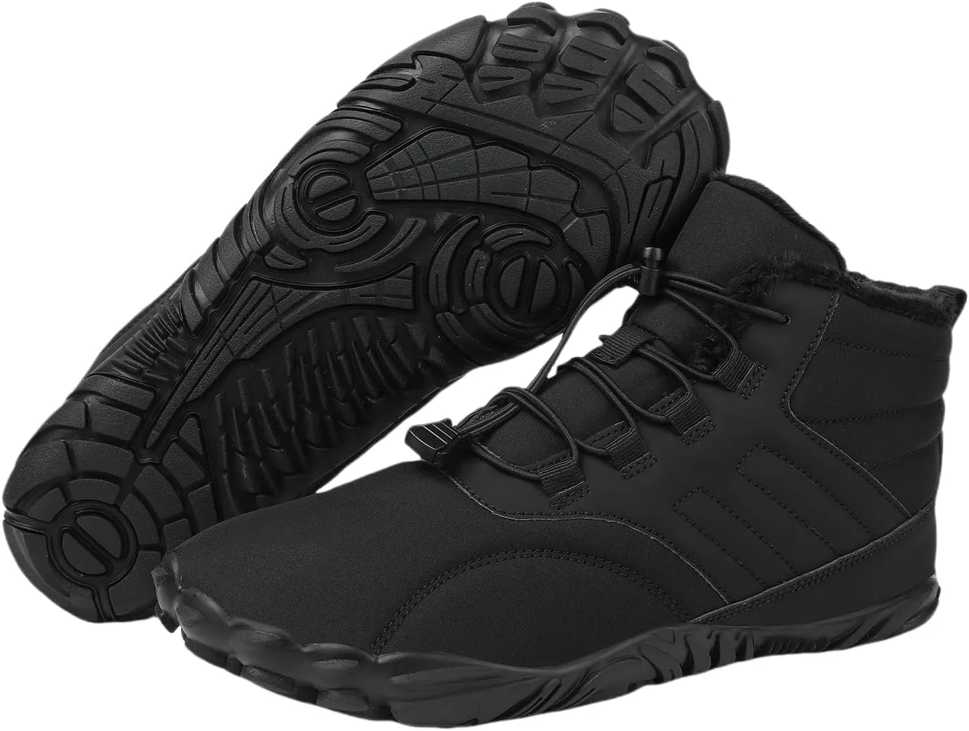 Winter Barefoot Shoes Womens Mens Winter Hiking Boots Warm Fur Lined Winter Snow Boots Waterproof Non-Slip Shoes