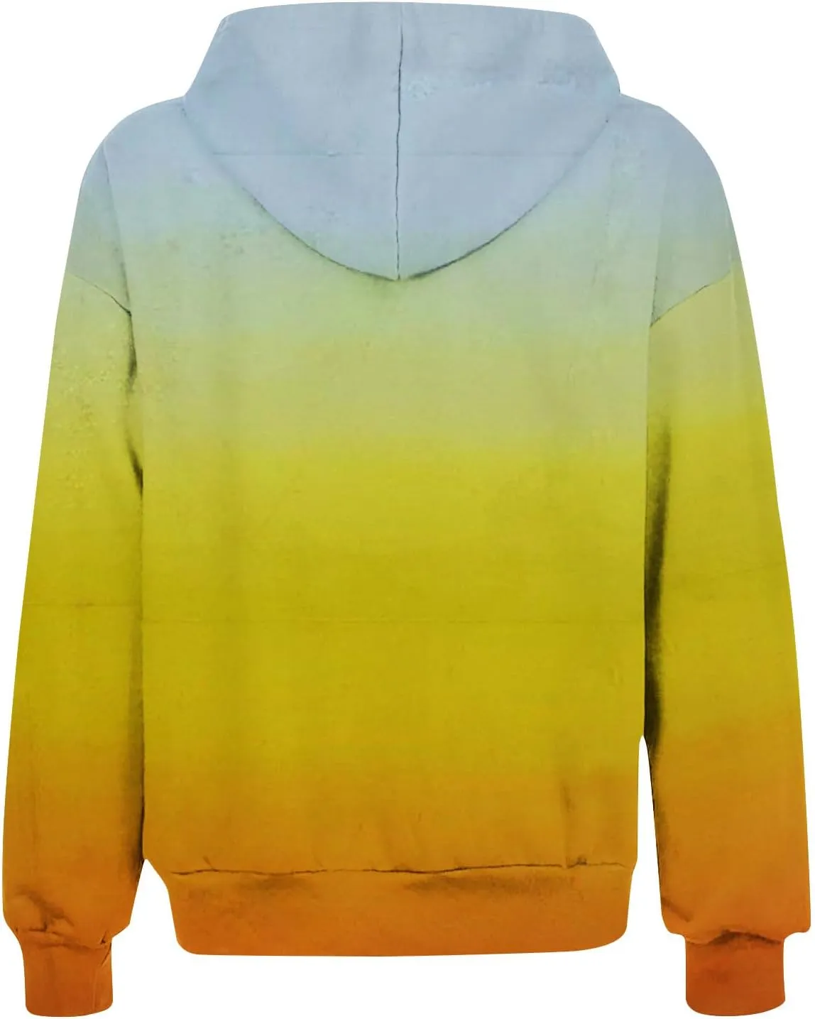 Winter Jackets for Women 2024 Fashion Gradient Cardigan Jacket Long Sleeve Drawstring Hooded Coats Zipper Pockets