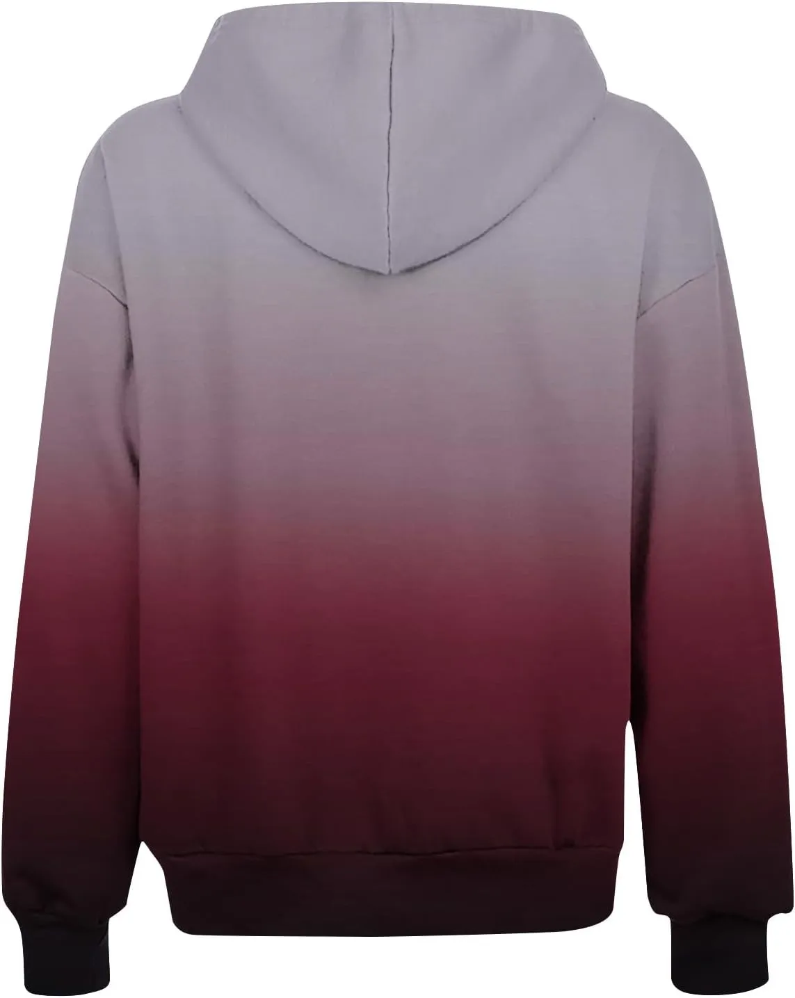 Winter Jackets for Women 2024 Fashion Gradient Cardigan Jacket Long Sleeve Drawstring Hooded Coats Zipper Pockets