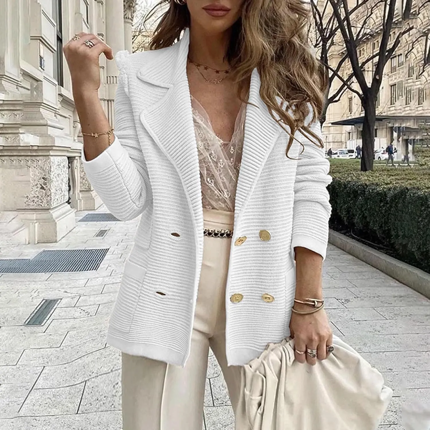 Winter Jackets for Women Long Sleeve Turndown Collar Blazer Casual Comfy Button up Corduroy Coats Outerwear