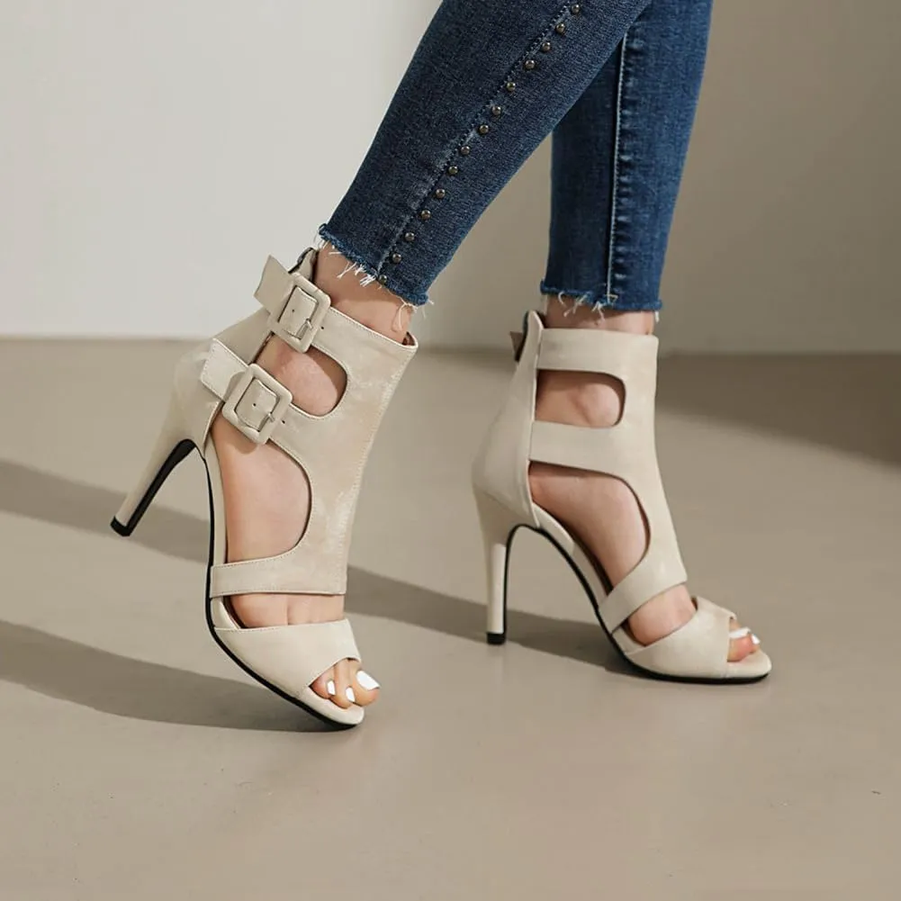 Women Latin Dance Shoes High Heel Peep Toe Salsa Party Ballroom Performance Dancing Boots,DS-3893-Rubber Sole-3.74" heel