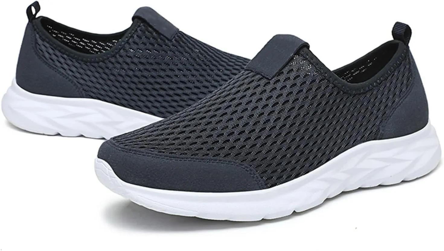 Women Men Breathable Slip-on mesh Loafers Lightweight Non-Slip Casual Walking Shoes Comfy and Running Leather Sneakers Summer Single Wide Width Comfort Ultralight Flats Hook & Loop Fashion