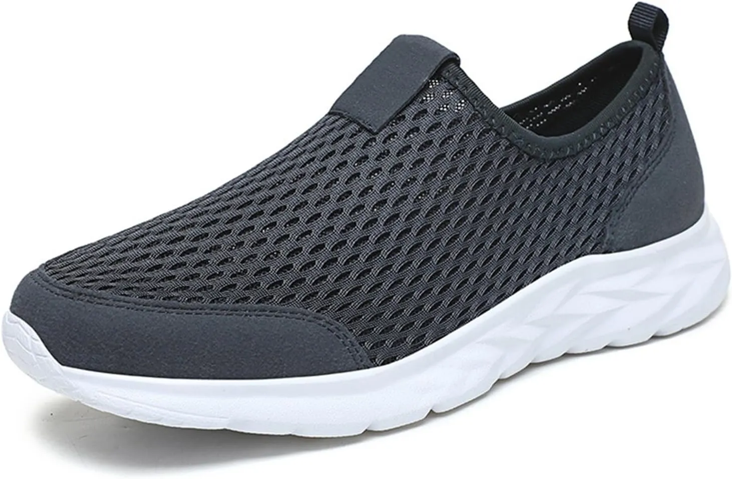Women Men Breathable Slip-on mesh Loafers Lightweight Non-Slip Casual Walking Shoes Comfy and Running Leather Sneakers Summer Single Wide Width Comfort Ultralight Flats Hook & Loop Fashion