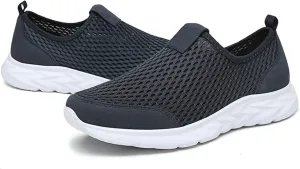 Women Men Breathable Slip-on mesh Loafers Lightweight Non-Slip Casual Walking Shoes Comfy and Running Leather Sneakers Summer Single Wide Width Comfort Ultralight Flats Hook & Loop Fashion