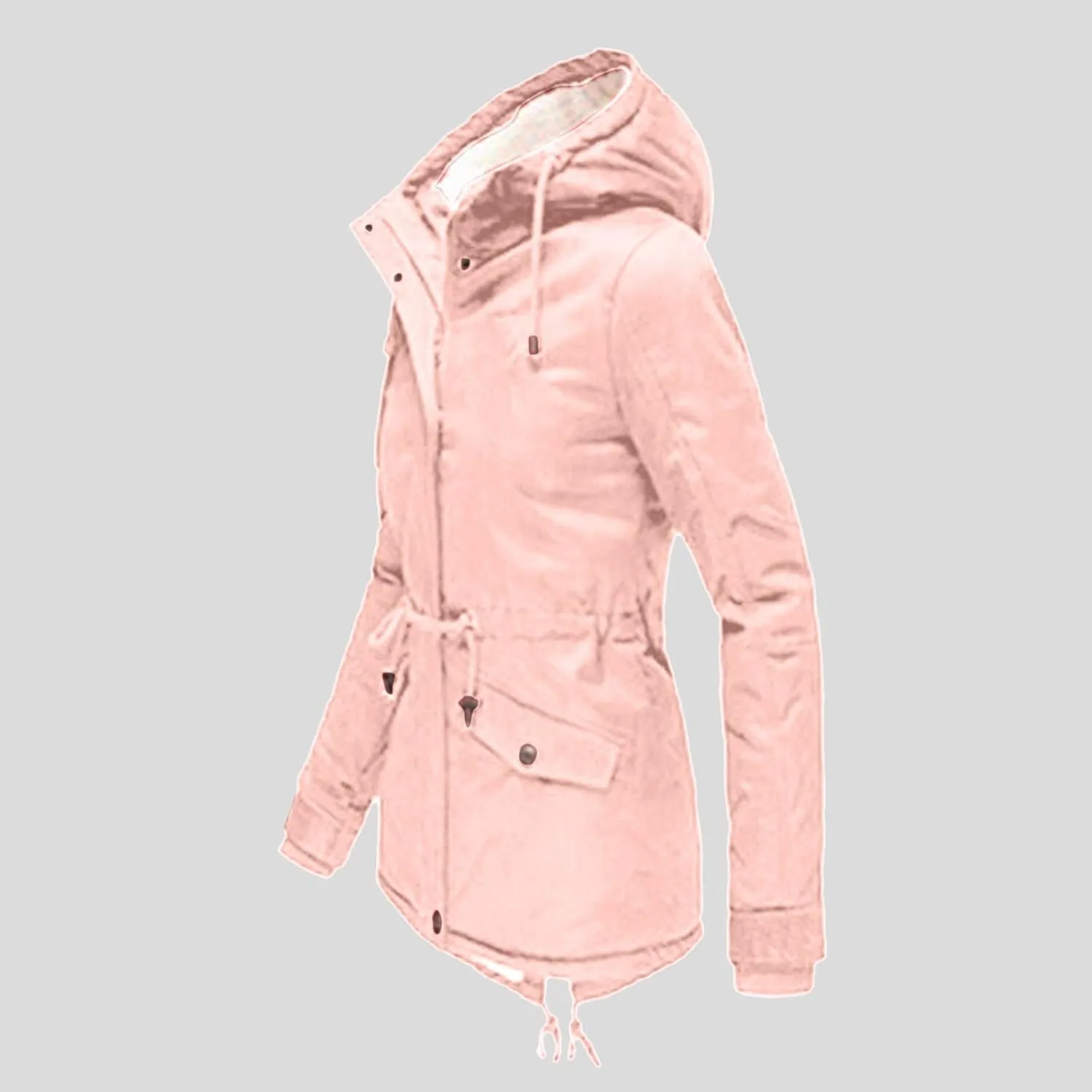 Women Plus Size Winter Overcoat Women's Jacket Thick Outwear Plush Lined Hooded Coat Warm Trench Women's Coat Women's