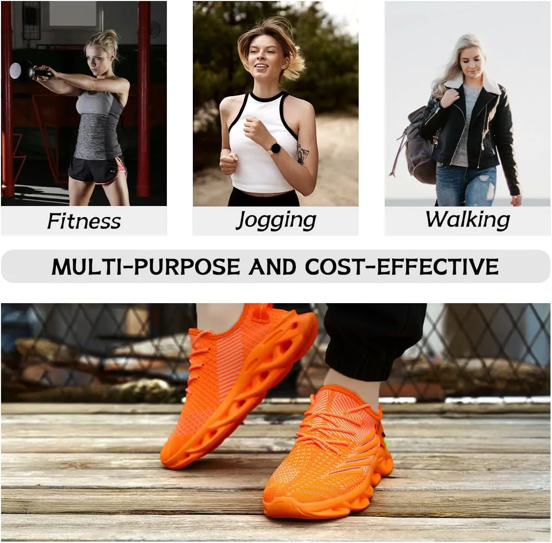 Women Running Shoes Slip On Sneakers Breathable Non-Slip Cushioned Sports Shoes for All-Day Comfort Walking Fitness Jogging with Lightweight EVA Elastic Sole