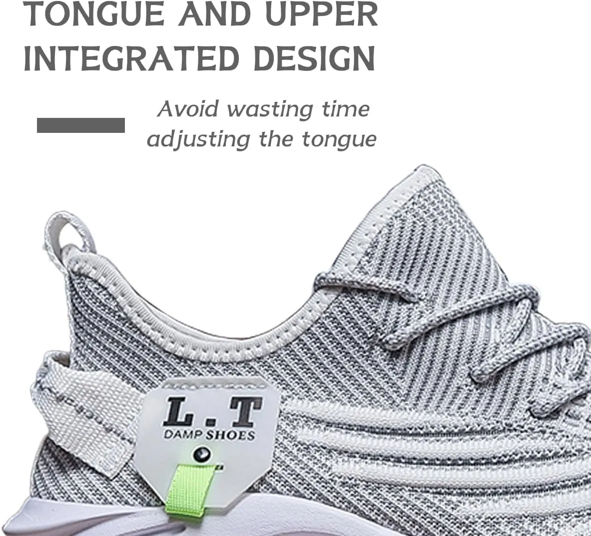 Women Running Shoes Slip On Sneakers Breathable Non-Slip Cushioned Sports Shoes for All-Day Comfort Walking Fitness Jogging with Lightweight EVA Elastic Sole