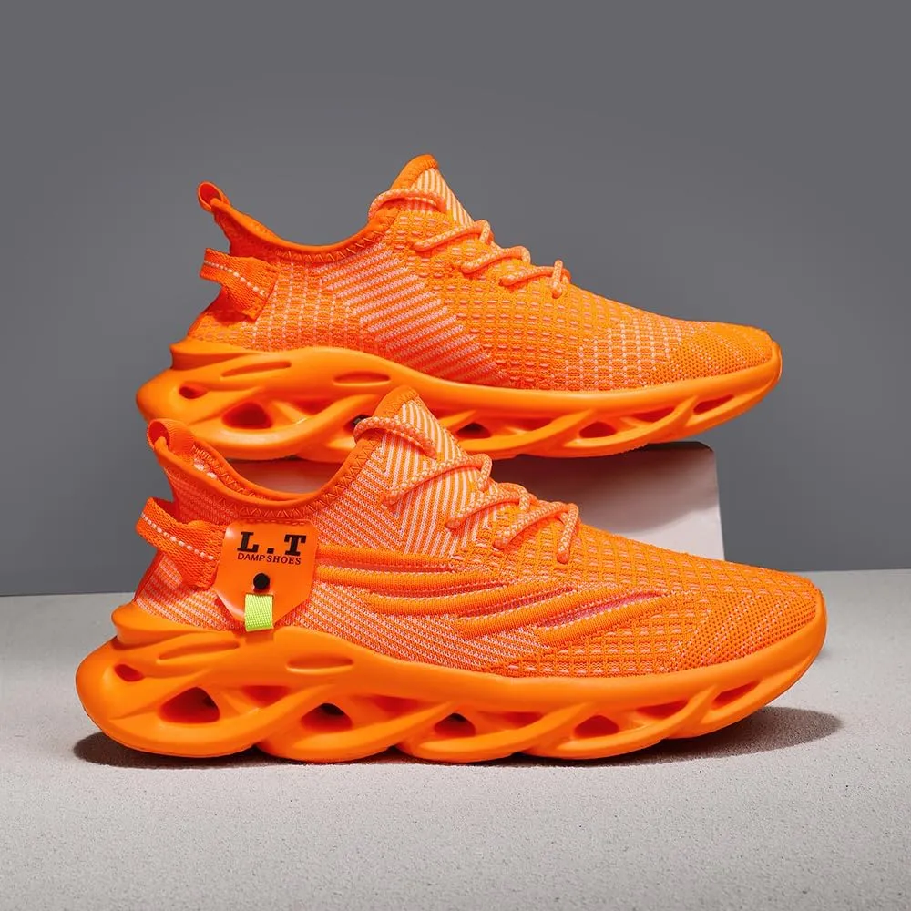 Women Running Shoes Slip On Sneakers Breathable Non-Slip Cushioned Sports Shoes for All-Day Comfort Walking Fitness Jogging with Lightweight EVA Elastic Sole