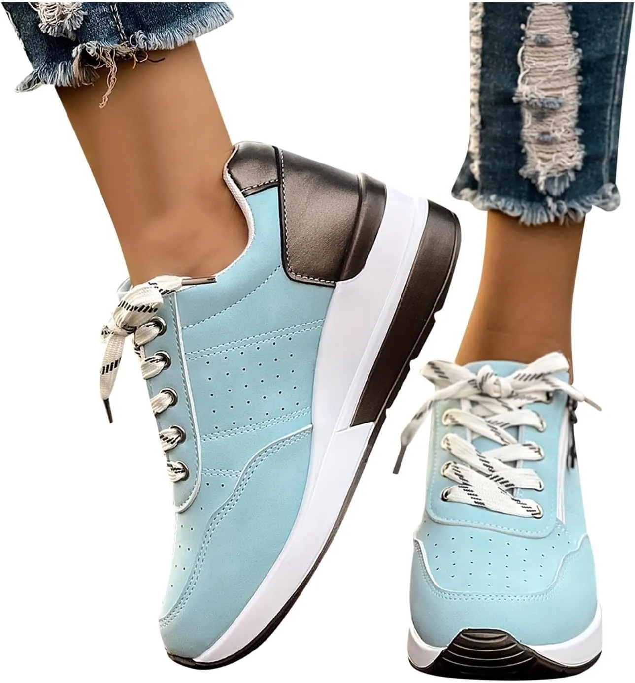 Women's Breathable Elastic Fly Woven Mesh Shoes Mesh Lightweight Sneaker for Work Outdoor Casual Fitness Shoe