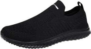 Womens Canvas Slip On Shoes Casual Walking Sneakers Lightweight Flat Fashion Comfortable Elastic Loafers Non Slip