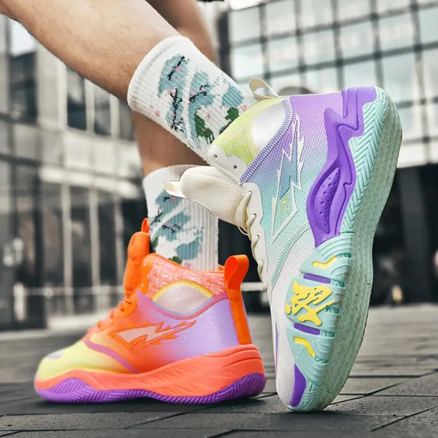 Womens Fashion High Top Lace Up Basketball Shoes Comfortable Breathable Non Slip Work Sport Athletic Running Tennis Shoes Walking Sneakers
