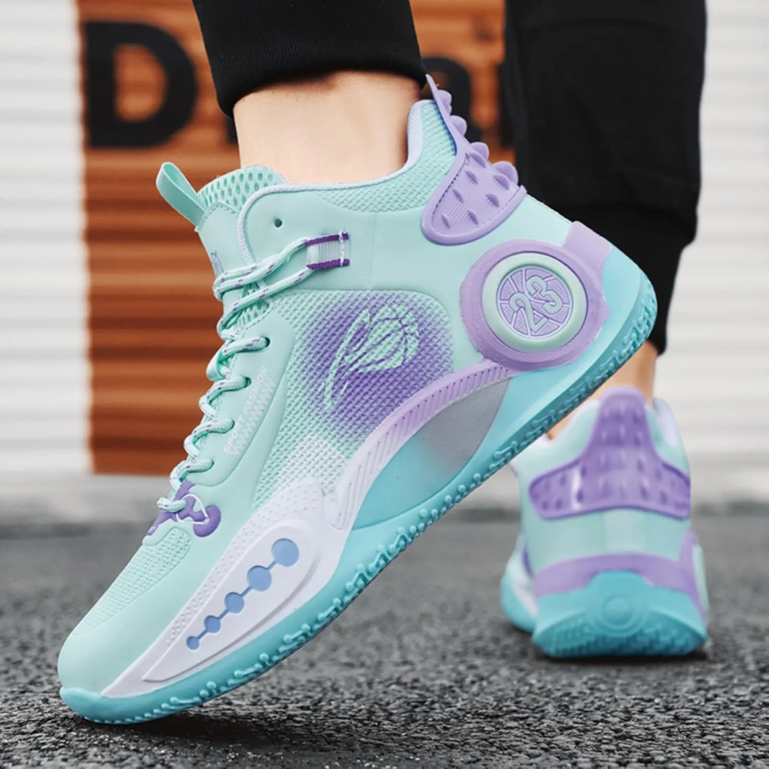Womens Fashion Lace Up Arch Support Basketball Shoes Breathable Non Slip Comfortable High Top Sneakers Running Walking Tennis Shoes