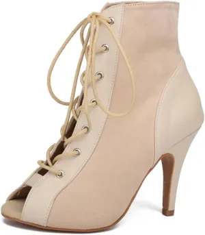 Women's Fashion Peep Toe Ballroom Dance Boots Latin Party Wedding Performance Dance Shoes