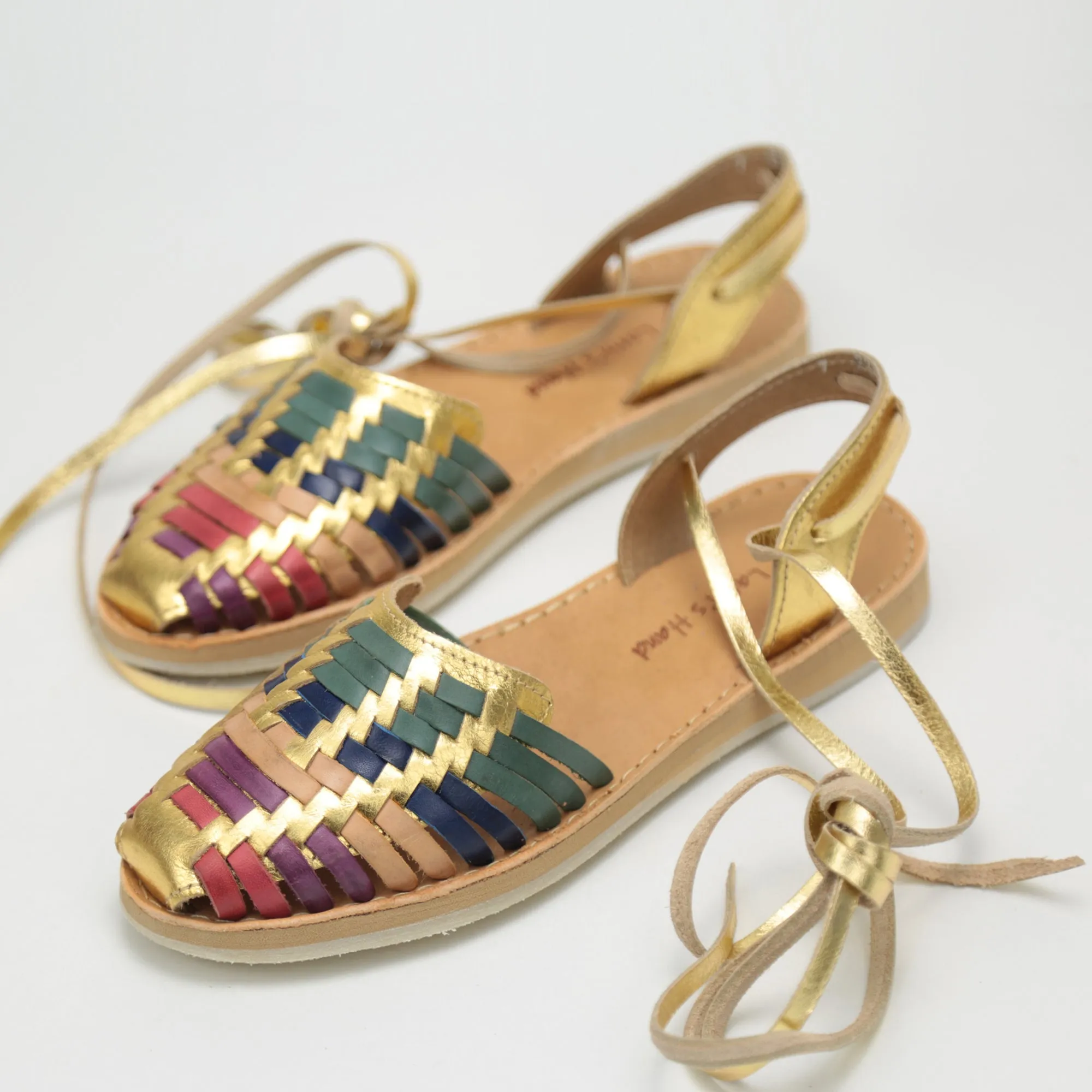 Women's Leather Lace Up Sandals