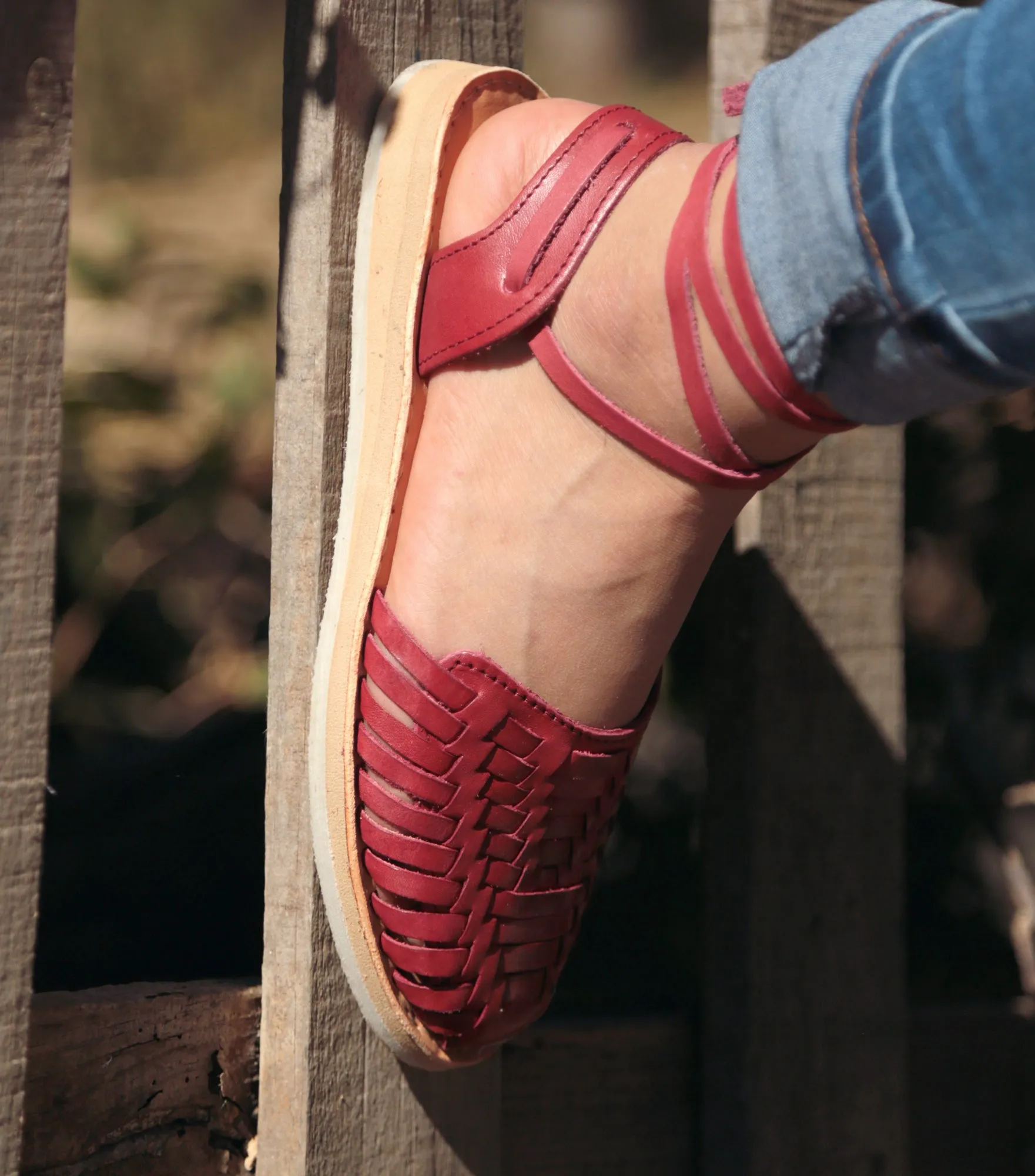 Women's Leather Lace Up Sandals
