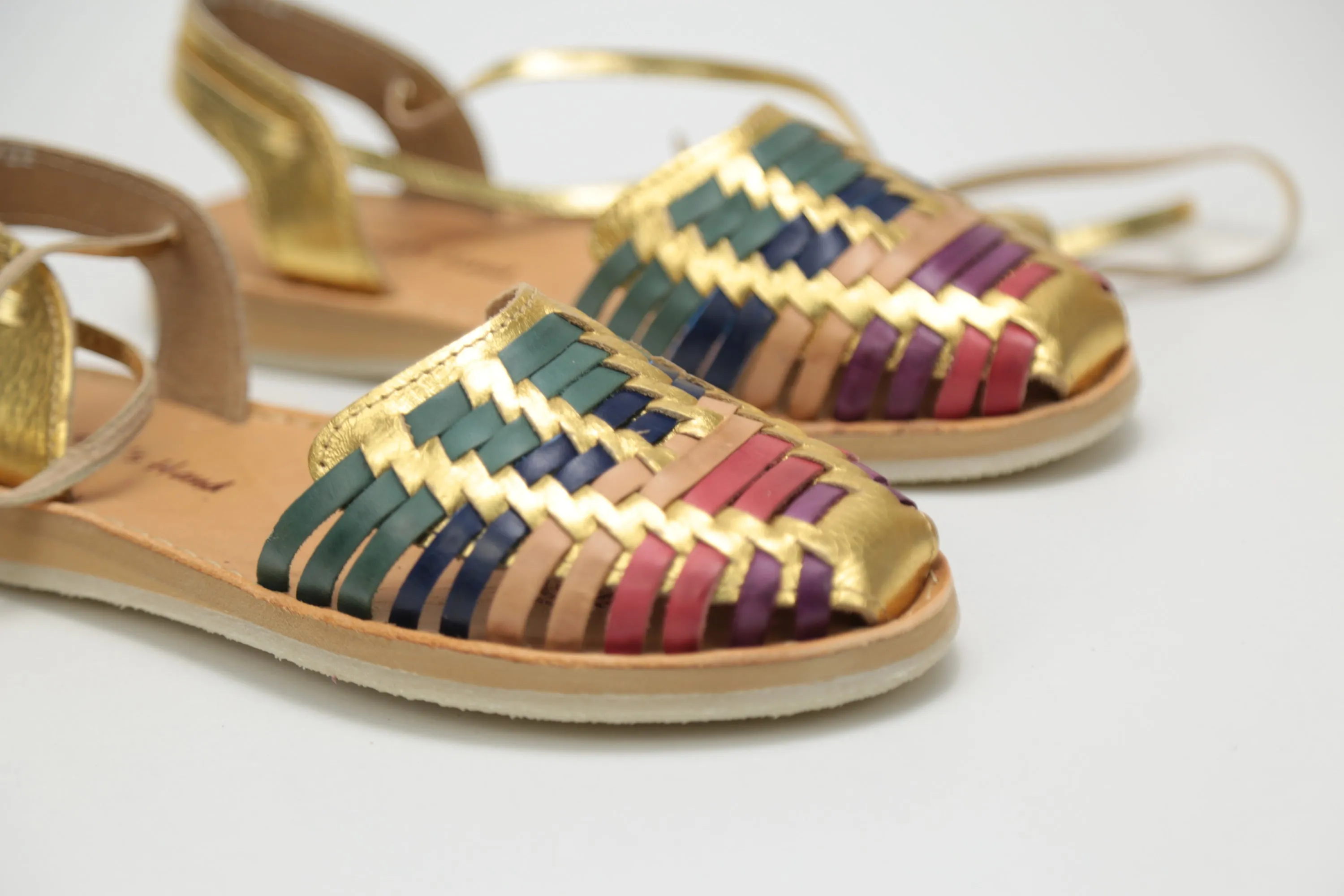 Women's Leather Lace Up Sandals