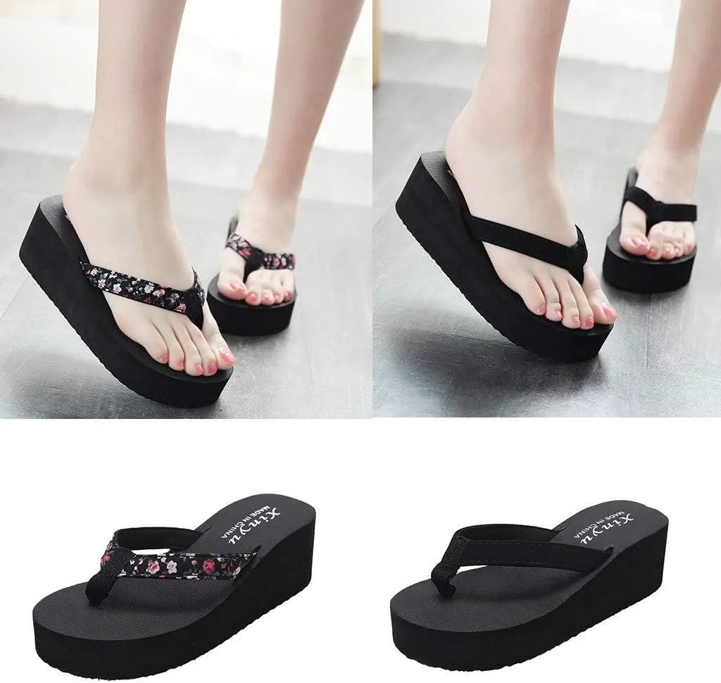 Womens Sandals Comfortable Dressy Platform Sandals Clip Toe Flip Flops Casual Slip On Summer Shoes Beach Sandals
