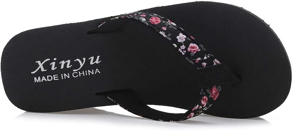 Womens Sandals Comfortable Dressy Platform Sandals Clip Toe Flip Flops Casual Slip On Summer Shoes Beach Sandals