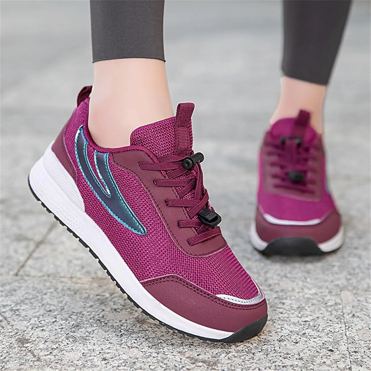 Womens Walking Shoes with Arch Support Wide Width Orthotic Athletic Sneakers Mesh Lightweight Breathable Low Top Sneaker Lace Up Running Shoes