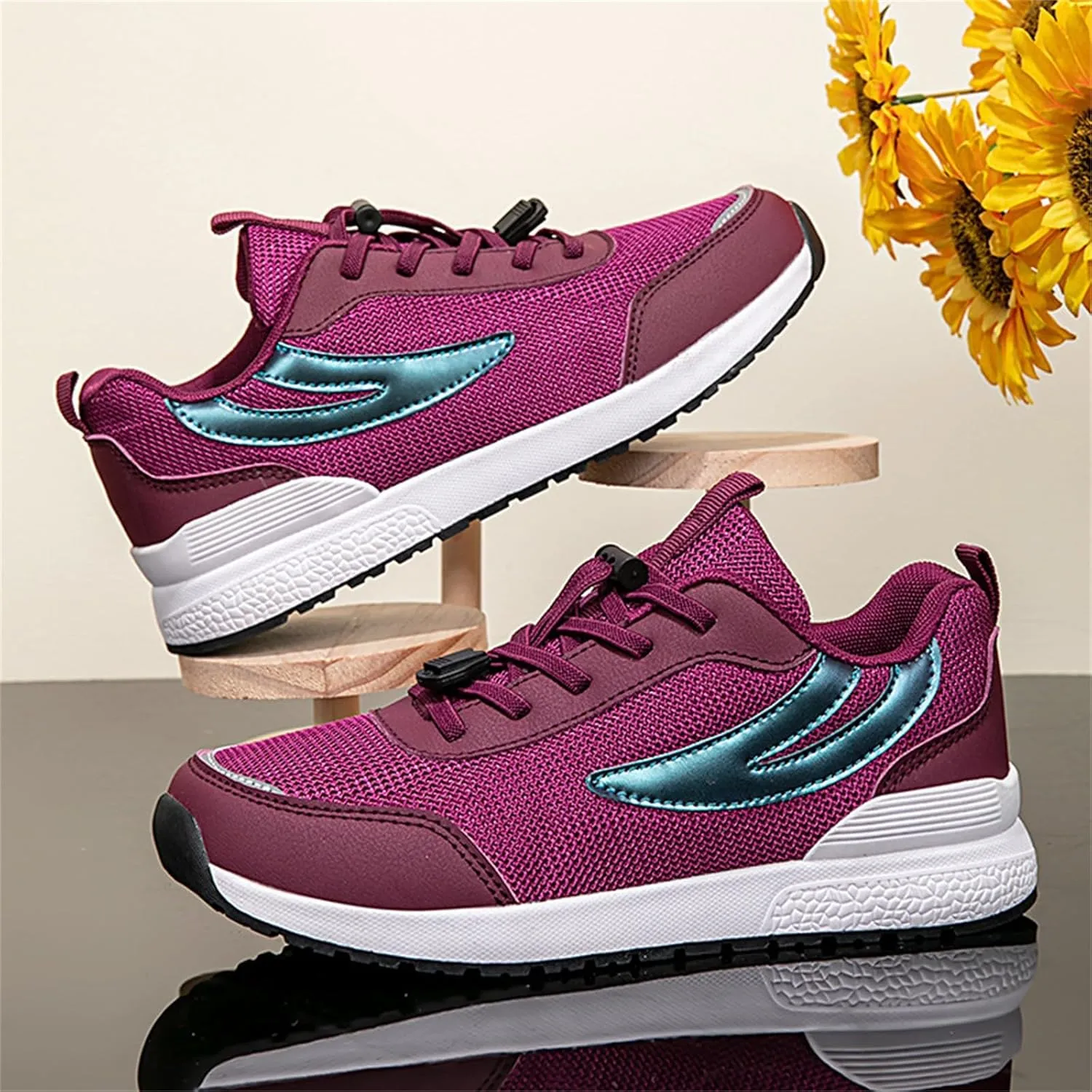 Womens Walking Shoes with Arch Support Wide Width Orthotic Athletic Sneakers Mesh Lightweight Breathable Low Top Sneaker Lace Up Running Shoes
