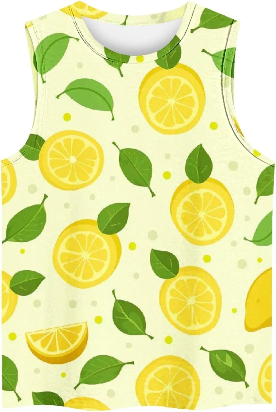 Women's Watermelon Print Tank Top Sleeveless Camisole Loose Fit Crew Neck Tee Shirts Summer Sexy Basic Summer Blouse