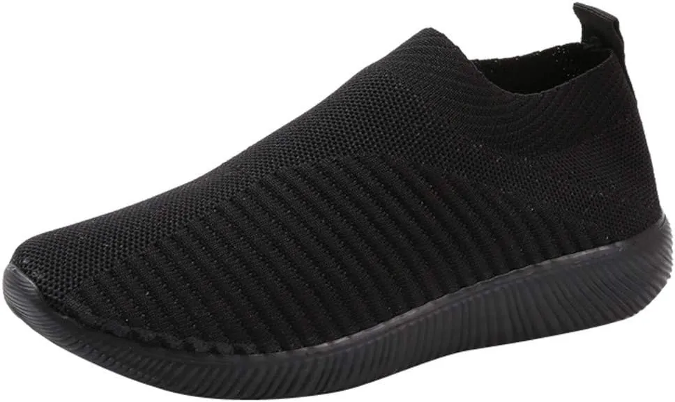 Womens White Sneakers Casual Platform Cute Black Sneakers for Women Womens Slip On Sneakers Black Sole Women Sneakers Black and White Zapatos Confortables para Mujer De Vestir