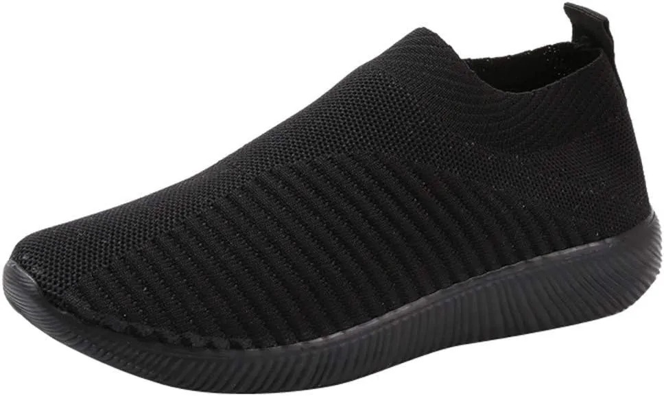 Womens White Sneakers Casual Platform Cute Black Sneakers for Women Womens Slip On Sneakers Black Sole Women Sneakers Black and White Zapatos Confortables para Mujer De Vestir