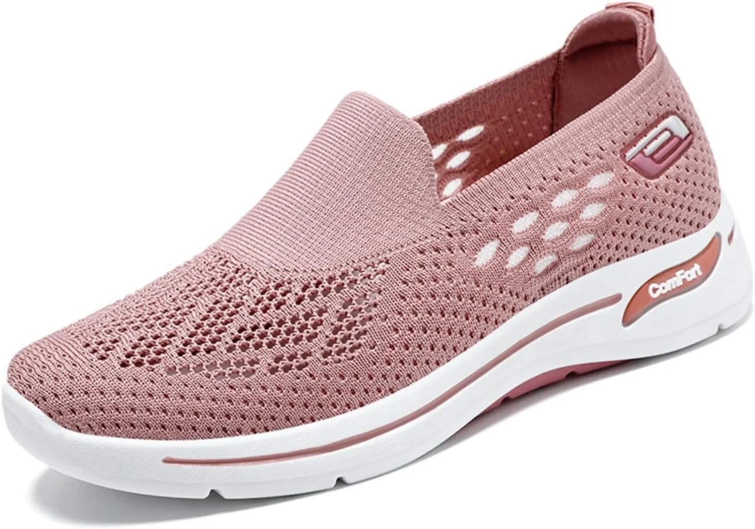 Women's Woven Orthopedic Breathable Soft Shoes Arch Support Anti-Skid Sports Sole Go Walking Slip on Diabetic Foam Hands Sneakers Daily Walk Knit Lightweight Comfortable Nurse Work Travel