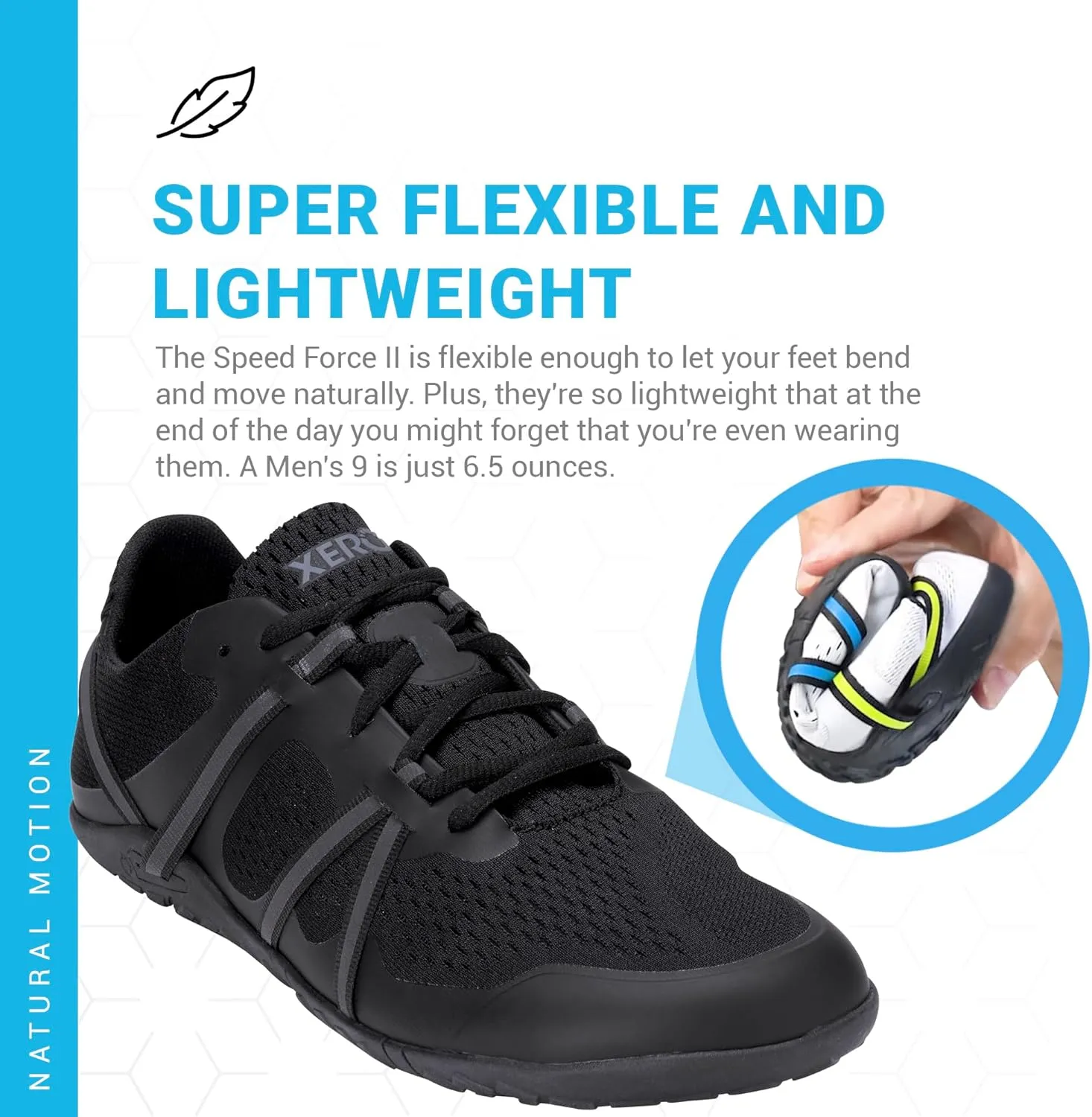 Xero Shoes Barefoot Shoes for Men | Speed Force Mens Barefoot Running Shoes | Zero Drop, Wide Toe Box, Ultra Lightweight, Minimalist |