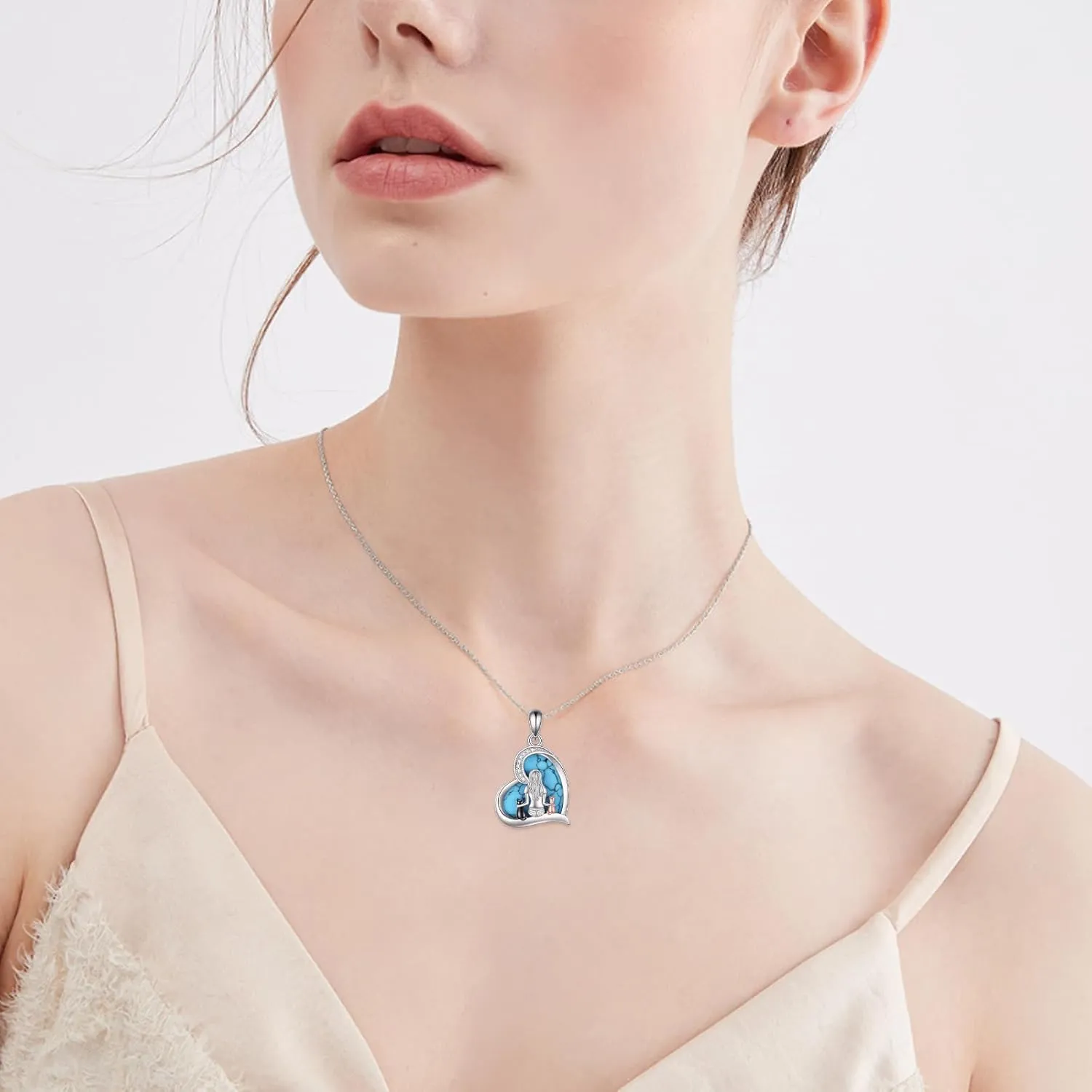 YFN Cat Necklace Sterling Silver Jewelry for Women Cat Jewelry Gifts